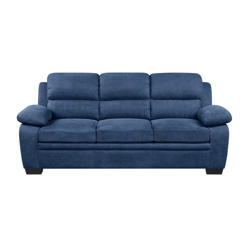 Mellitz 58'' Upholstered Pillow Top Arm Loveseat, Blue , 35" H x 80" W x 35.5" D