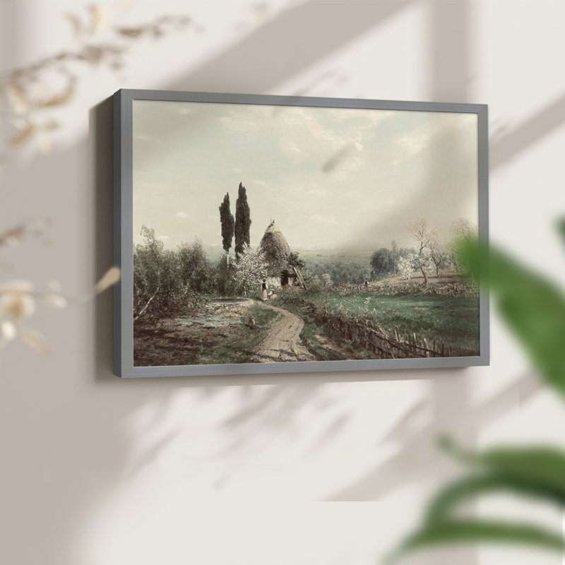 Paysages rétro-CCLV-reproduction encadrée, Gris, H 16 po x l 20 po