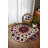 Kenzah Collection Digital Print Cotton-Polyester Burgundy Floral Rug-490794367