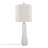 Pearl 29" Polyresin Table Lamp in Matte White Poly, Natural Shell and White Linen Shade - Set of 2