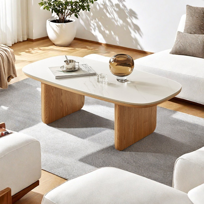 Table basse moderne simple en bois massif
