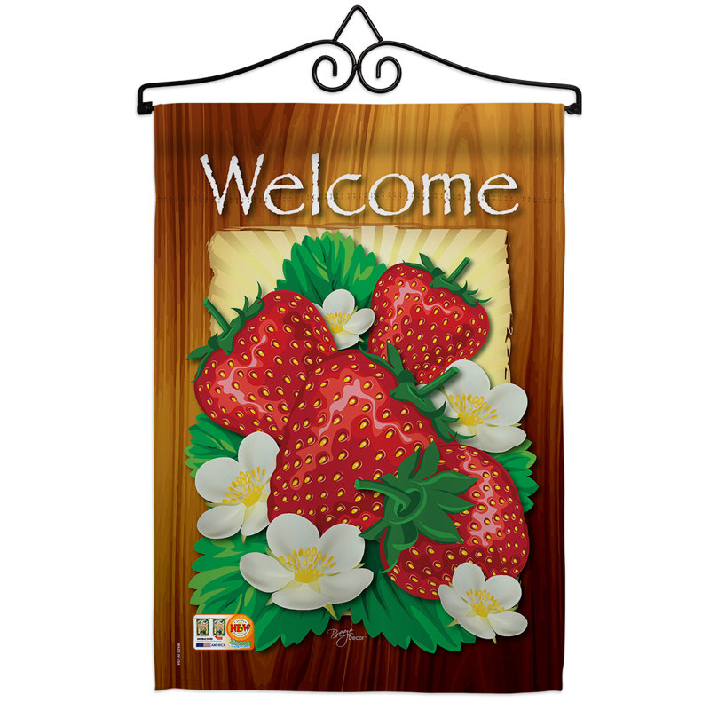 Double Sided 18.5 in. H x 13 in. W Polyester Flag set
