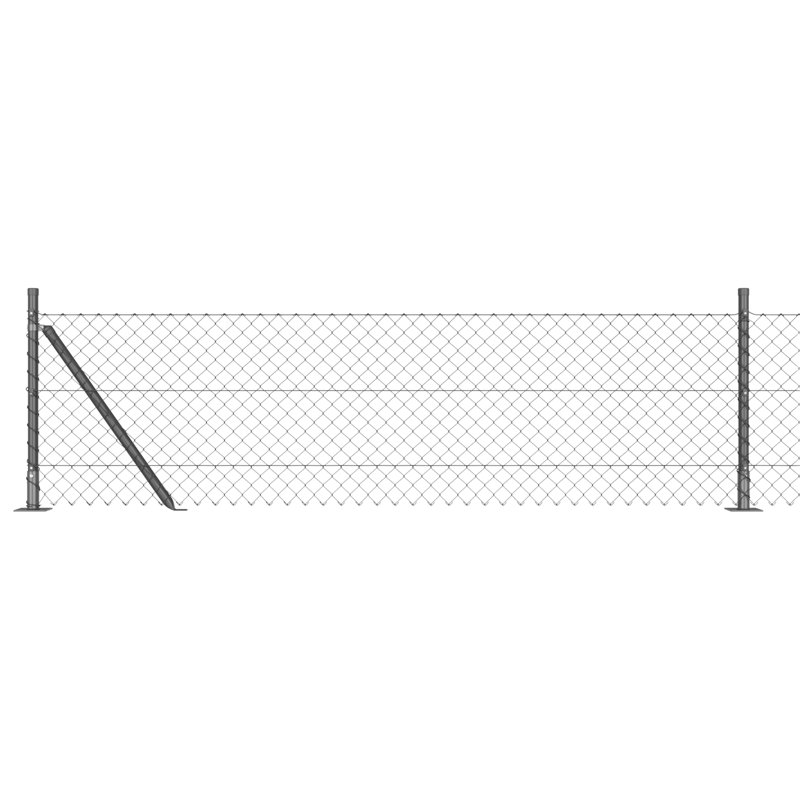 2500 cm W Fence Panels Fencing, Grey, 40cm H x 2500cm W