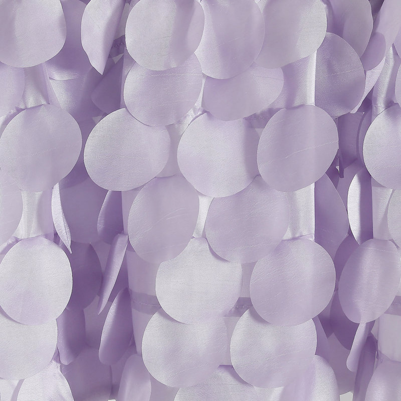 Lilac Polyester Rod Pocket Scalloped Window Valance