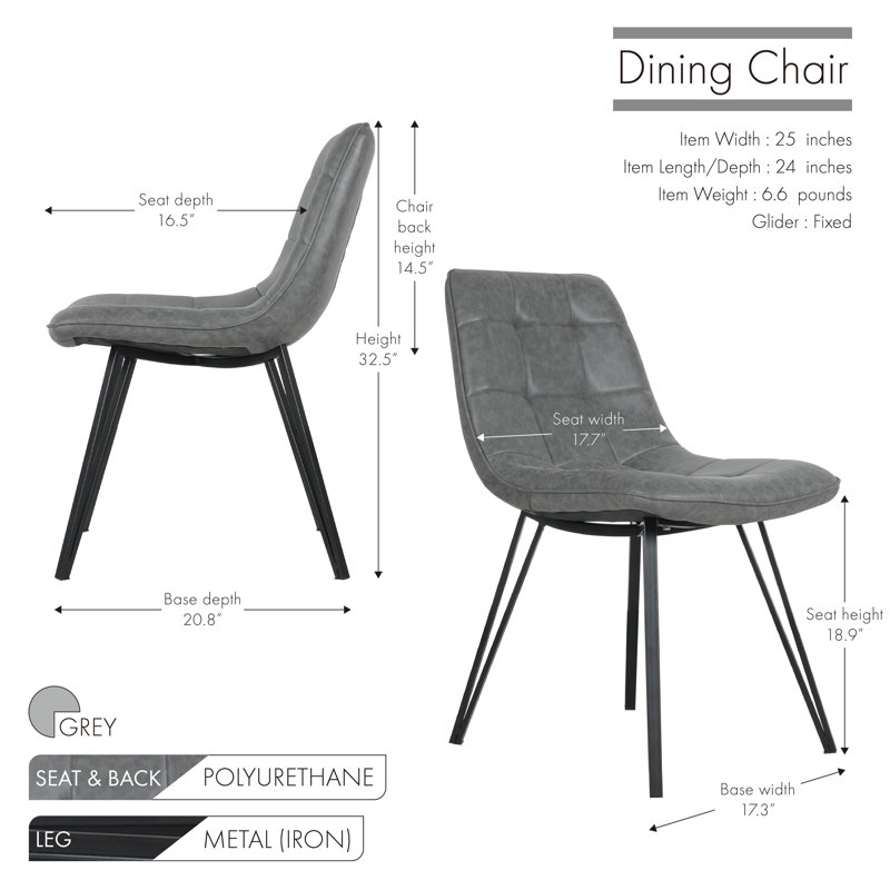 Chaise d'appoint rembourrée Belkis, Gris