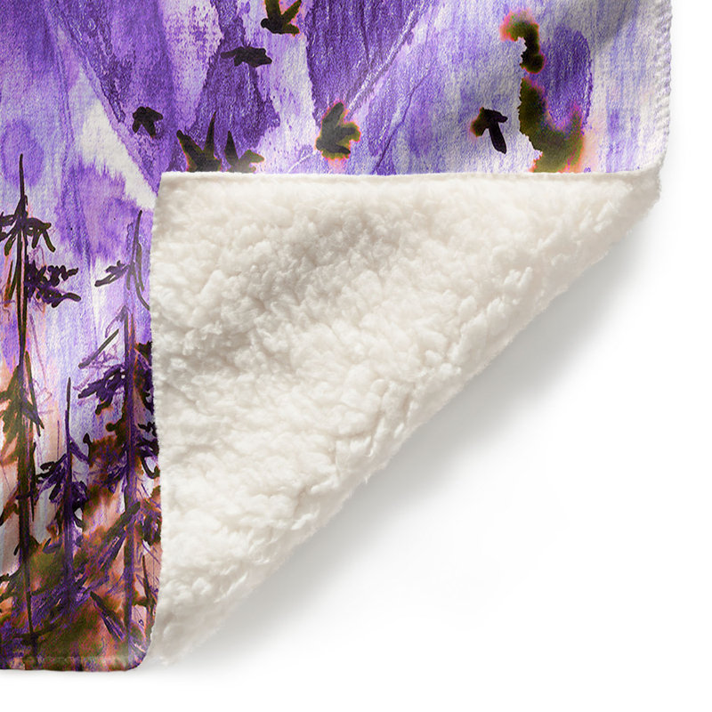 Couverture sherpa doux et douce a été meilleur mauve, l 68 po x L 80 po