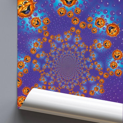  «Officially Licensed Laughing Sun Illusion» par Mike Dubois, affiche d'art rétro - 23 po x 35 po - reproduction décorative - papier affiche - prête à encadrer