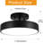 Semi Flush Mount Ceiling Light, 12 Inch Close To Ceiling Lighting, 18W LED Lamp Fixture,Metal Frame And Acrylic Shade,4000K, Not Dimmable-100174632