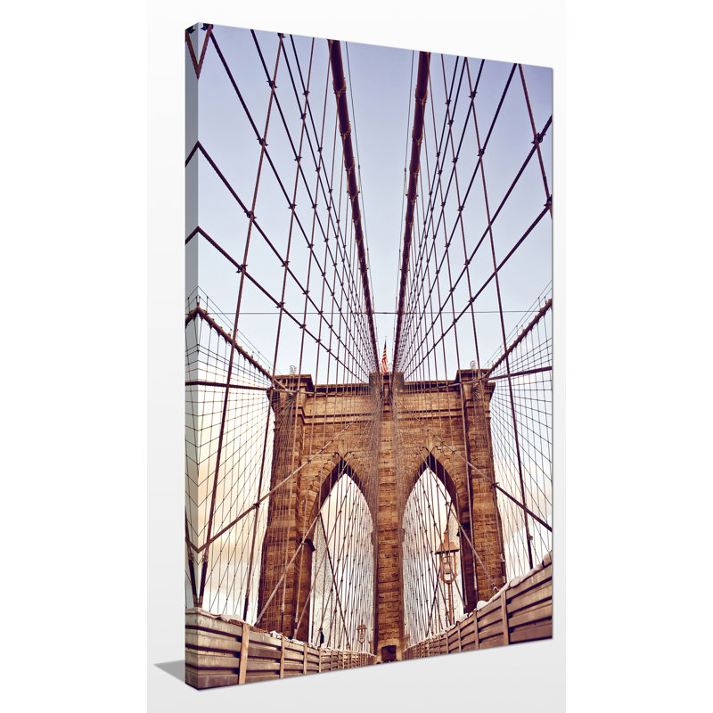 « brooklyn bridge ii », reproduction de photo sur toile enroulée, H 30 po x l 18 po x P 1 po