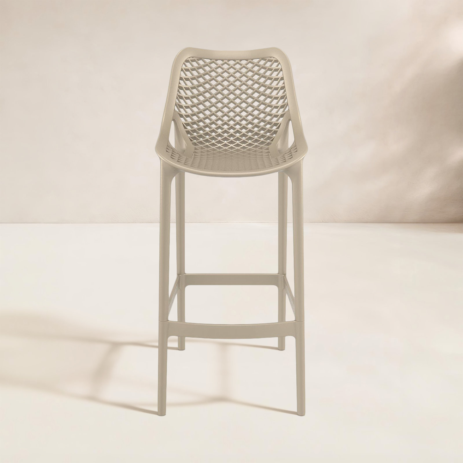 Farrah Patio Bar Stool, Taupe, 29.5"