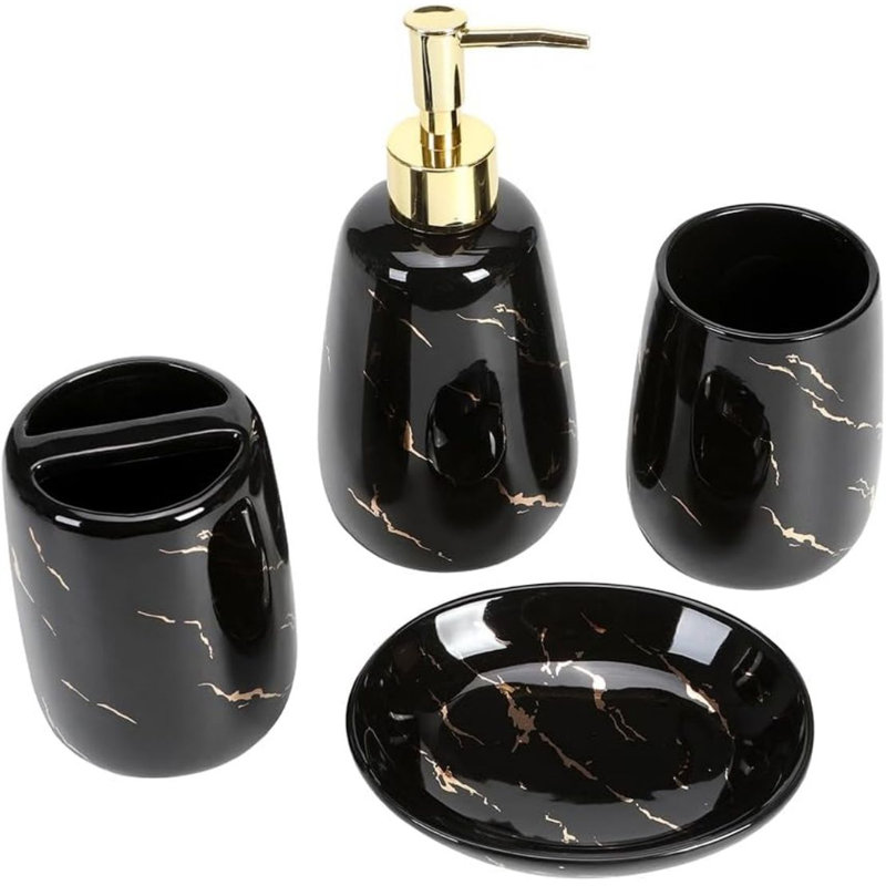 Accessoire de salle de bain Suzanna, Pierre noire