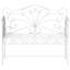 Banc de jardin Outsunny, banc de patio extérieur avec accoudoirs, banc de porche en métal, cour, bord de piscine, pelouse, crème