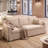 81'' Country-Style Upholstered Slipcover Standard Sofa-328504047