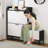 24 Pairs Shoe Storage Cabinet with Cushion Bench and Adjustable Flip Storage Cabinet-722012690