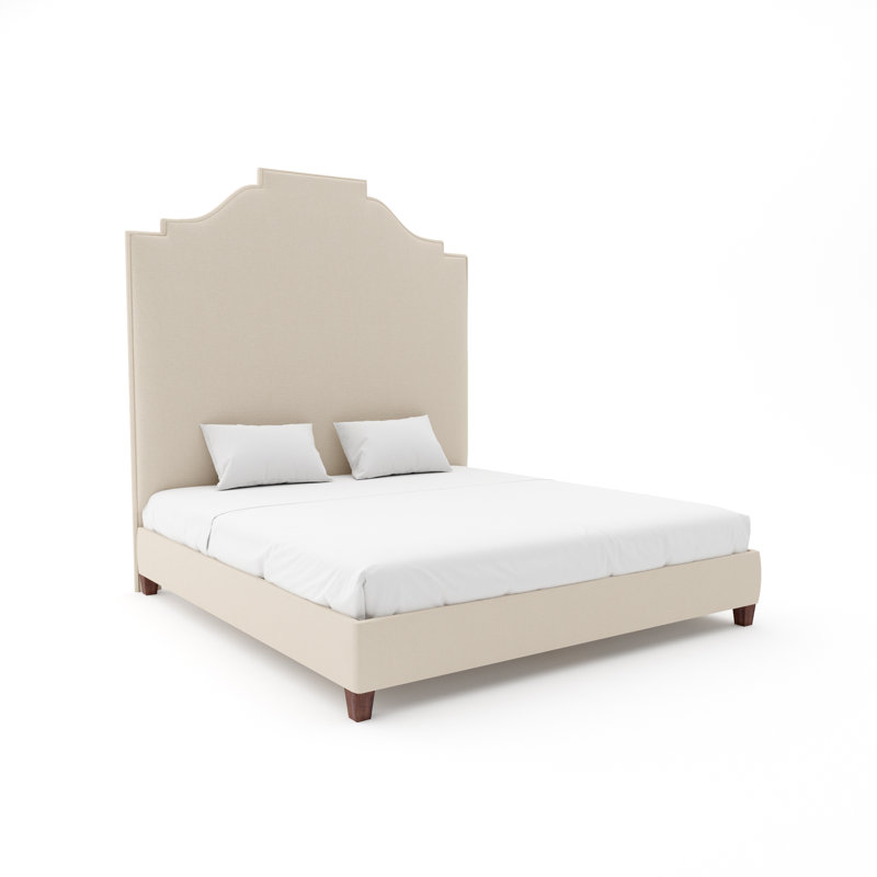 Nina Bed With 9" Rails, Weathered, Queen, Maestro Ultra Performance Blush