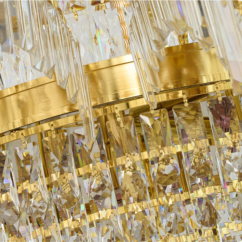 11 - Light Luxury Dimmable Chandelier With Crystal Accents