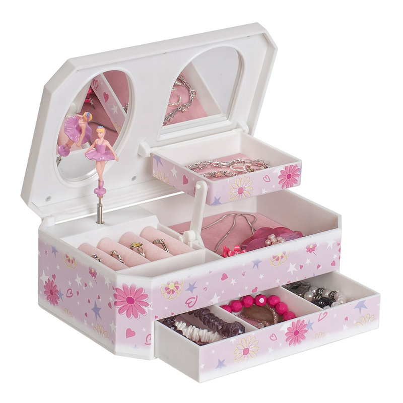 Boîte à bijoux musicale ballerine pour fille