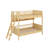 Twin Size Wooden Bunk Bed With 3 Storage Shelves,Ladder Can Be Changed Left Or Right-339472228