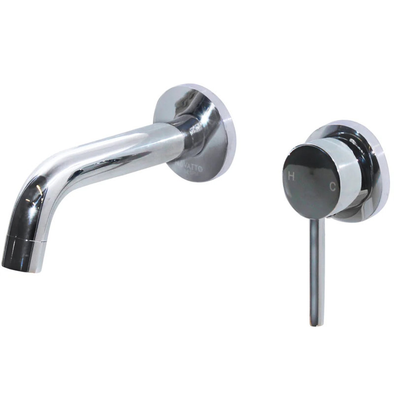 Robinet de salle de bain mural Novatto, Chrome
