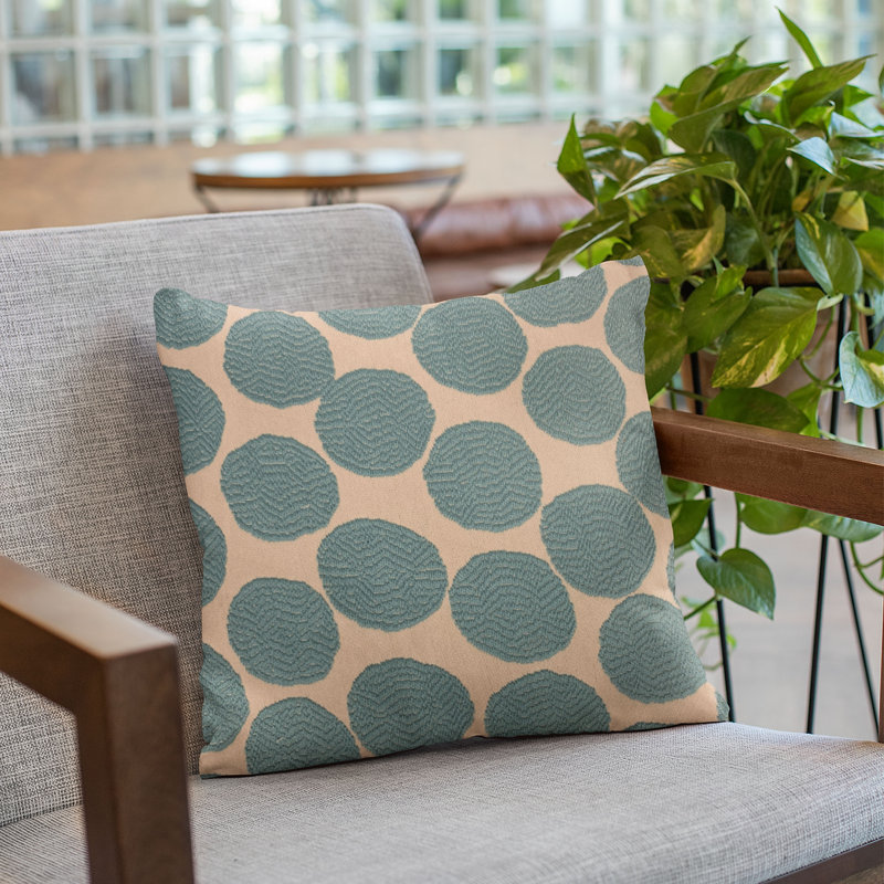 Dots Polka Dots Outdoor Reversible Throw Pillow, 20" x 26"