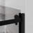 60 In. W X 72 In. H Single Sliding Frameless Shower Door In Matte Black Finish