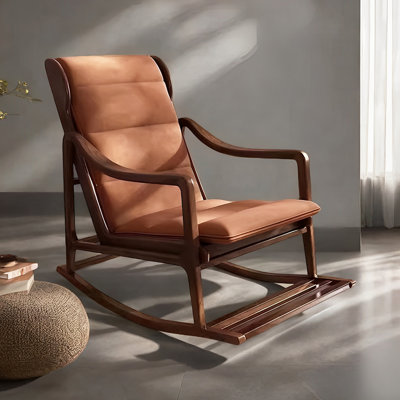 Chaise berçante en bois massif Modern Modern