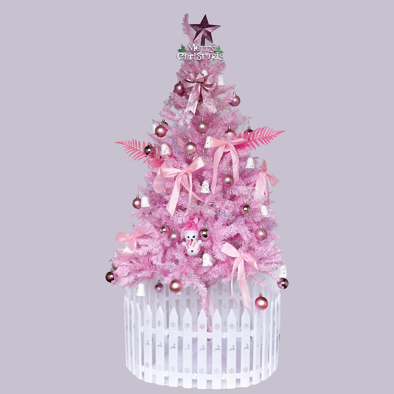 5FT Christmas Tree Pink, 4.9' H