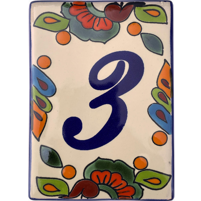 TalaMex mexicain Talavera Hacienda Tile House Number Three