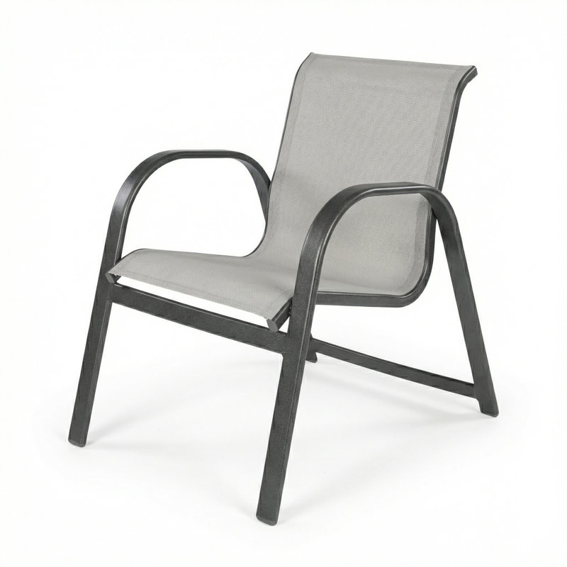 Chaise avec accoudoirs, Harnais gris tourterelle / anthracite