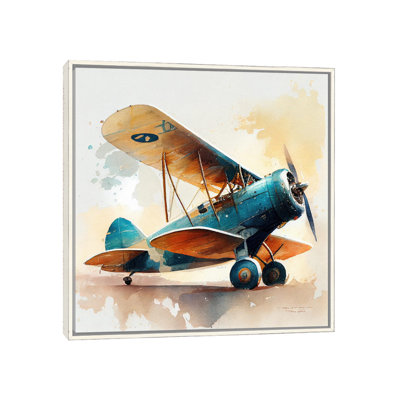 Watercolor Vintage Airplane I