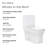 Concorde One Piece Square Toilet Dual Flush 1.1/1.6 gpf in Matte White-1974911174-1982268218