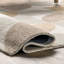Tapis géométrique beige en laine tissé à la main-953970541