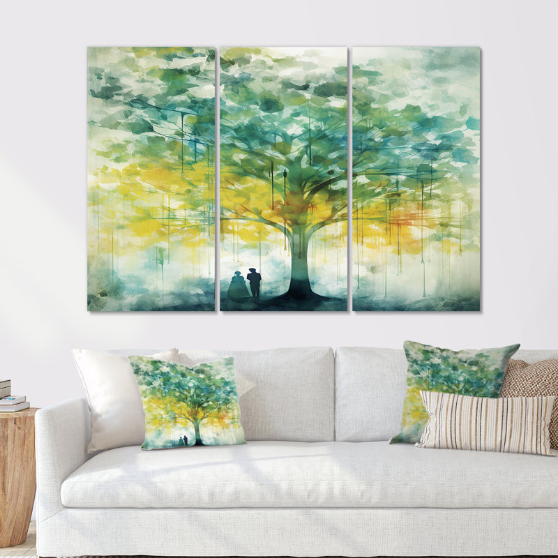 Ensemble de salon Alone By The Majestic Tree Vintage Grunge, Toile tendue, H 40 po x l 60 po x P 1 po