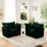 De 2 fauteuils avec housse et fauteuils confortables à assise profonde. Velours côtelé, grands coussins moelleux pour le salon, la chambre à coucher, les sièges en velours côtelé de la zone de travail. Luxueux et soutien avec la lecture,