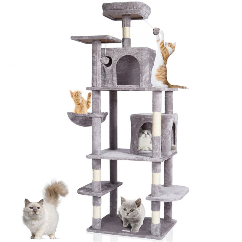 Arbre à chat avec tour à chat en sisal 68,5 po