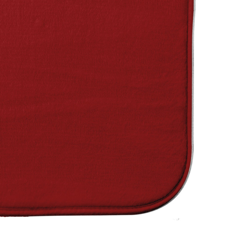 Juliet Non-Slip Bath Mat, 24" W x 17" L, Red