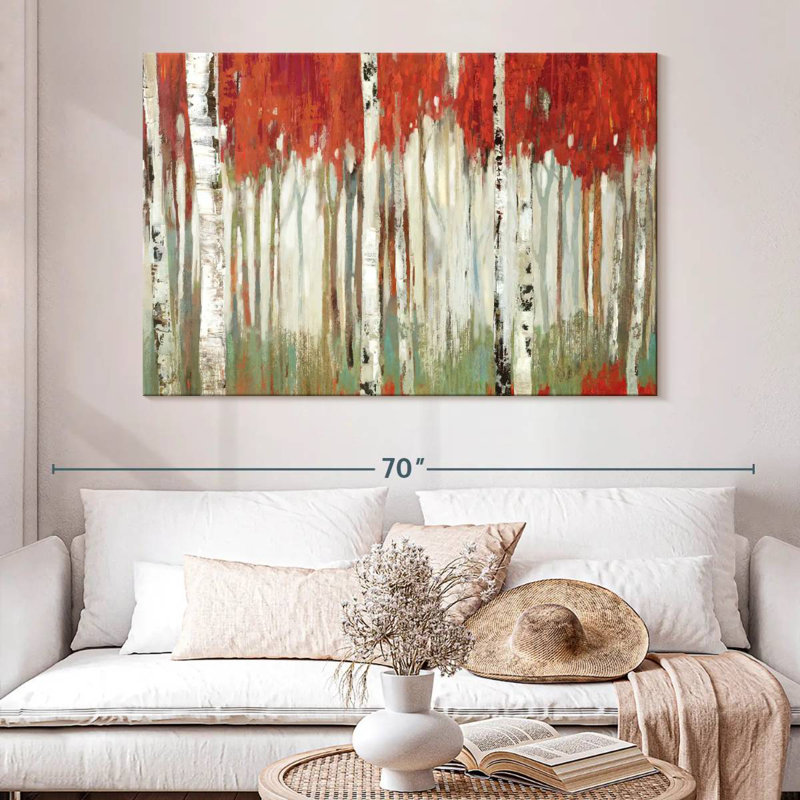 Harnek Aspen - paysage rouge, H 34 po x l 51 po