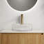 Élégante vasque en cristal de style polyvalent pour salle de bain moderne au design transparent