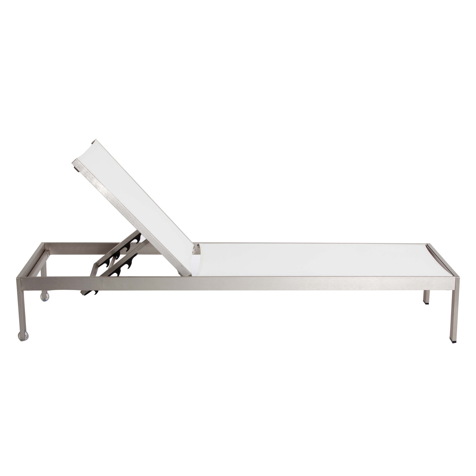Aynura 25" Patio Chaise Lounge, Gray/White