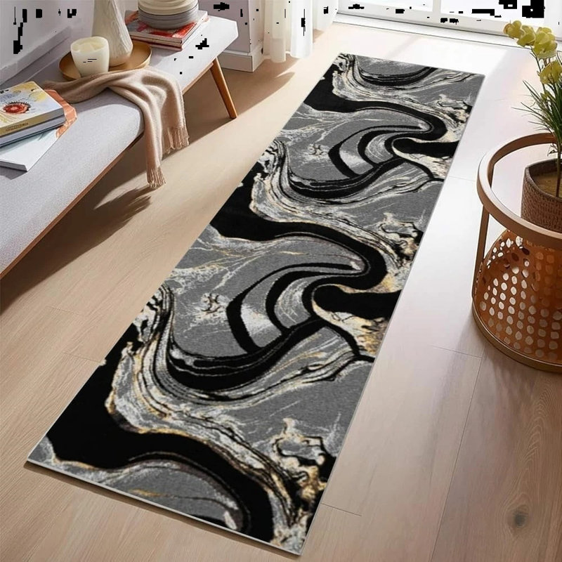 Abstract Area Rug, Runner 60 x 300 cm