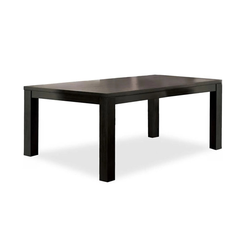 71.6" W Transitional Dining Table, Antique Black/Gray