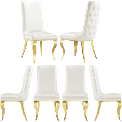 Lanvy Tufted Upholstered Back Parsons Chair Dining Chair by Rosdorf Park