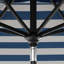 Parasol de patio noir en pierre 11 pieds avec manivelle en aluminium nervuré à Cabana Regatta Sunbrella-451175976