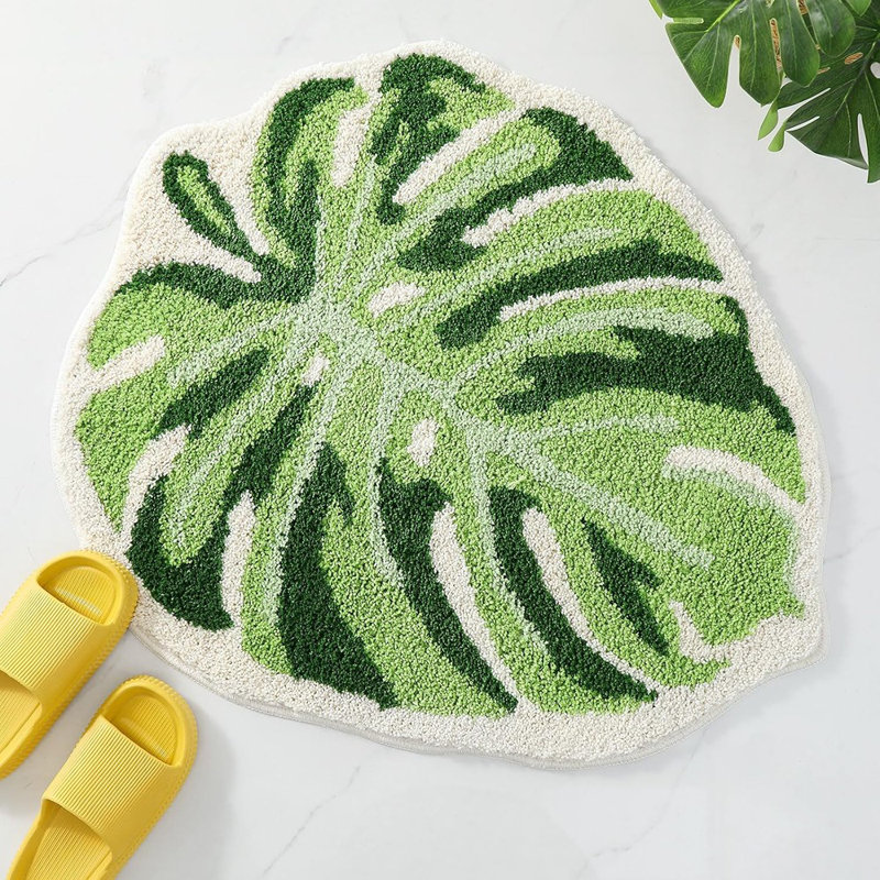 Tapis pour salle de bain Green Leaf