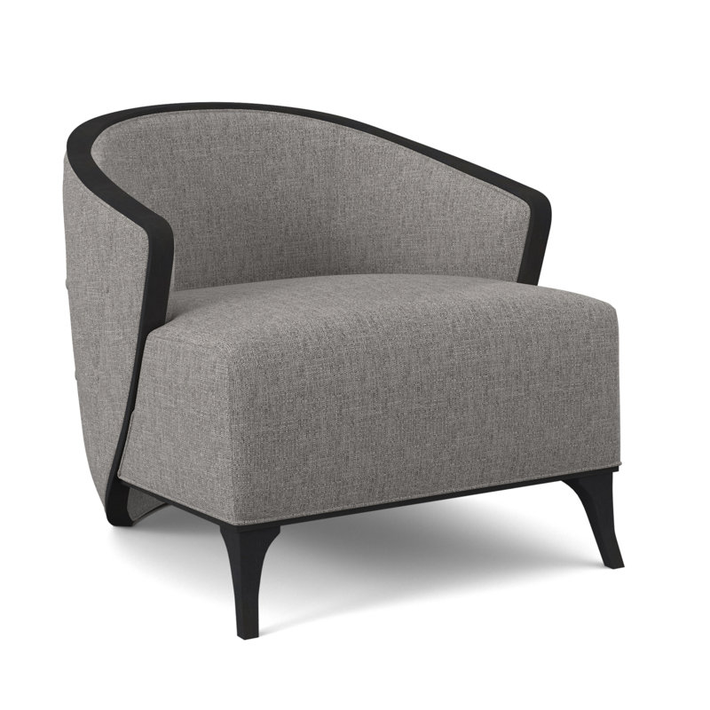 Fauteuil demi-tonneau l 30 po Peregrine, Kinsley Sky, Espresso