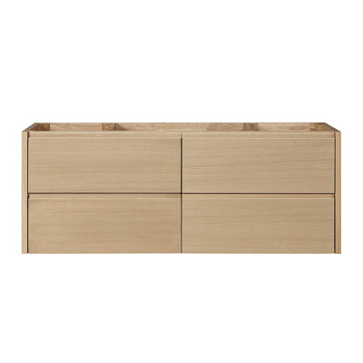  Base de meuble-lavabo mural simple en chêne naturel West 54 "West