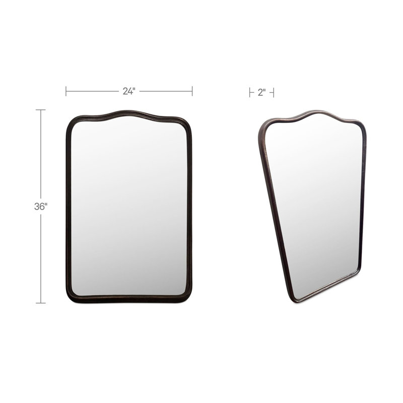 Miroir, festonné, fonte d'aluminium, Art déco