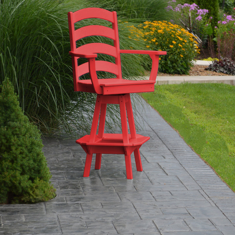 Tabouret de bar rotatif 29 po Nettie, Rouge vif