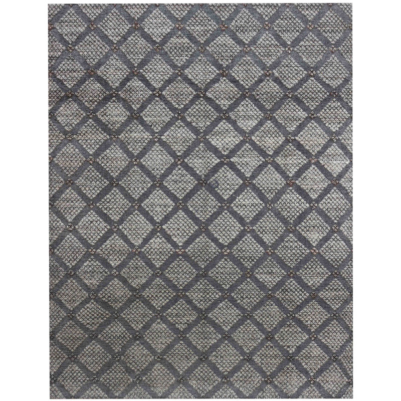 Geometric Hand Knotted 245cm X 307cm Area Rug