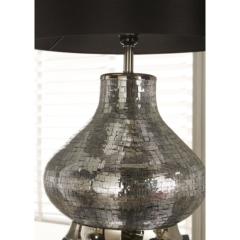 Hindenach 23cm H Silk Drum Lamp Shade ( Uno ), Black
